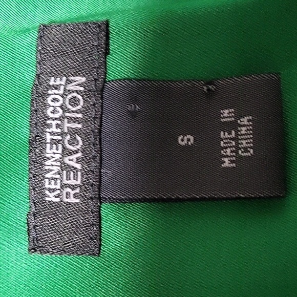 Kenneth Cole Reaction Kelly Green Lined Satin Look St. Patrick's Day Jacket Sz S - Picture 10 of 14
